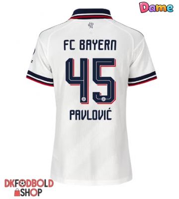 Bayern Munich Aleksandar Pavlovic #45 Udebanetrøje Dame 2026-27 Kort ærmer Bayern Munich Aleksandar Pavlovic #45 Udebanetrøje Dame 2026-27 Kort ærmer
